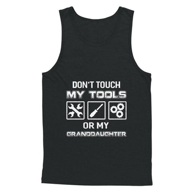 Don't Touch My Tools Or My Granddaughter Funny Mechanic-T-Shirt & Hoodie-Unisex Tank-Black