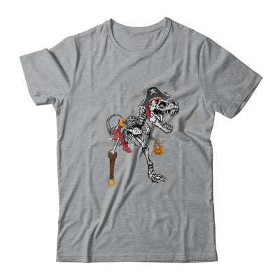 Dinosaurs T-Rex Skeleton Pirate Halloween Saurus For Men Women-T-Shirt & Hoodie-Classic T-Shirt-Sport Grey