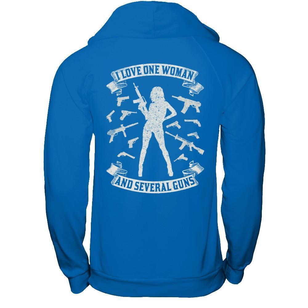 I Love One Woman And Several Guns-T-Shirt & Hoodie-Pullover Hoodie-Royal