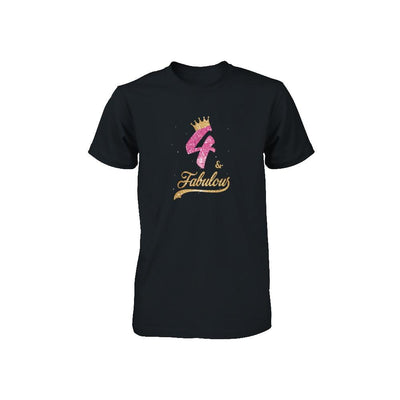 4Th And Fabulous Four Birthday Youth-Youth Shirt-Toddler T-Shirt-Black