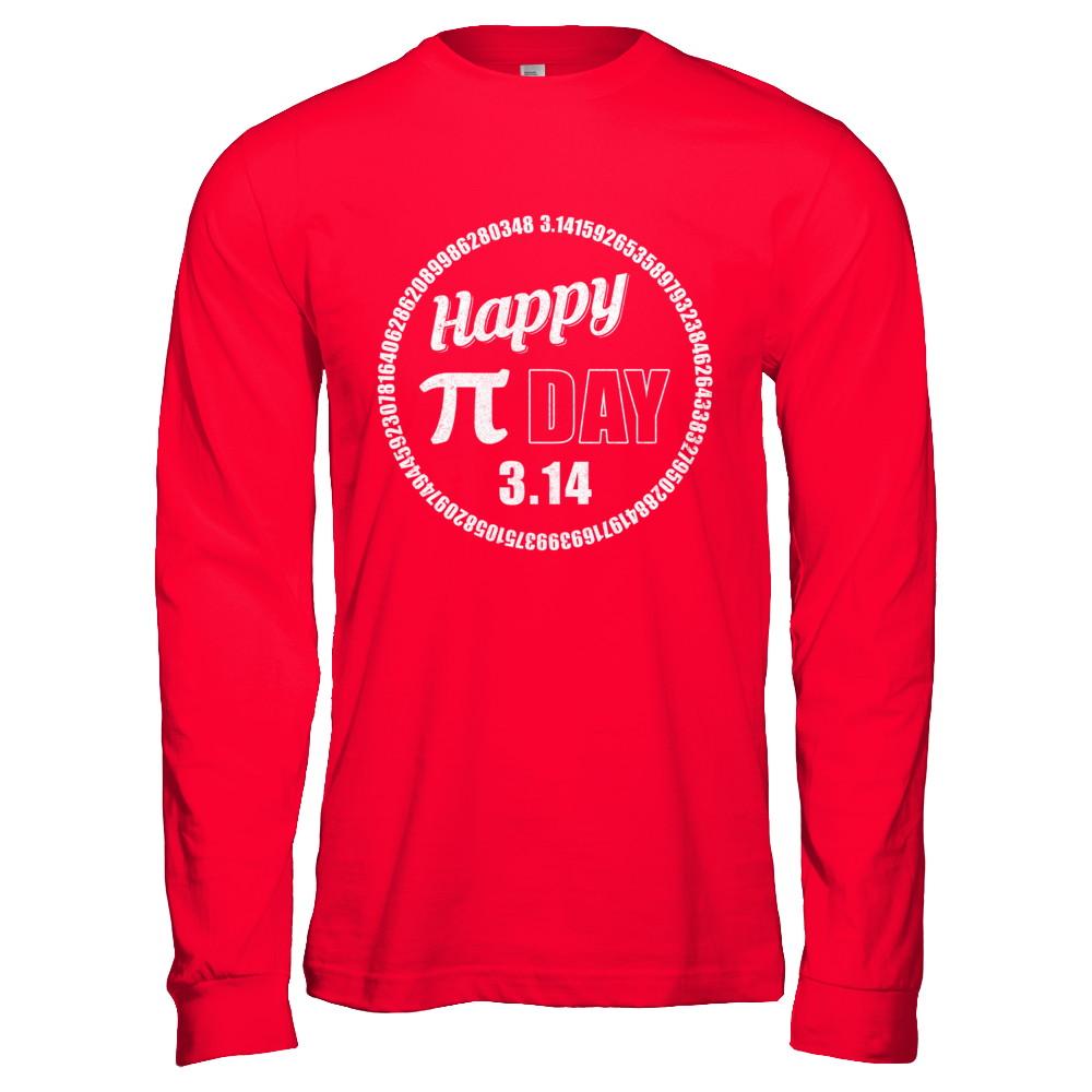 Happy Pi Day Love Math Funny March 14Th 2021-T-Shirt & Hoodie-Long Sleeve T-Shirt-Red