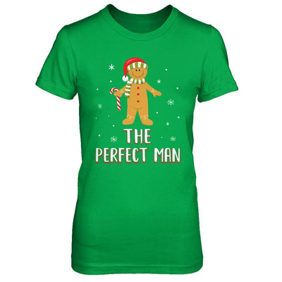 The Perfect Man Gingerbread Funny Pajama Christmas-T-Shirt & Sweatshirt-Women's T-Shirt-Irish Green