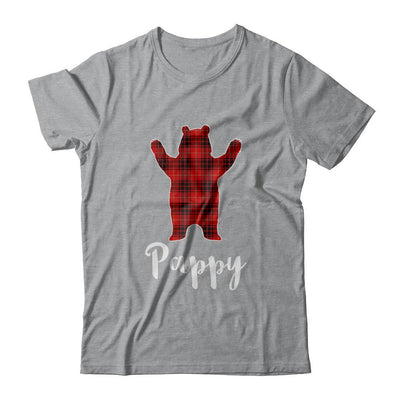 Red Pappy Bear Buffalo Plaid Family Christmas Pajamas-T-Shirt & Sweatshirt-Classic T-Shirt-Sport Grey