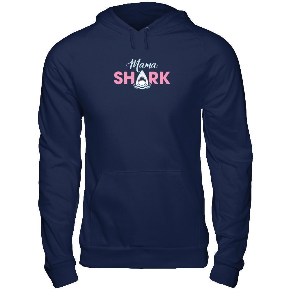 Mama Shark Lovers Best Mom-T-Shirt & Tank Top-Pullover Hoodie-Navy