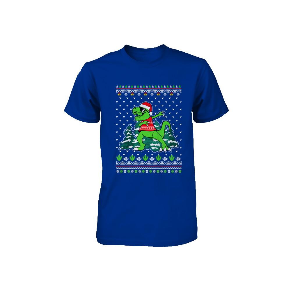Funny Dab Dabbing Dinosaur Ugly Christmas Sweater Xmas Youth-Youth Shirt-