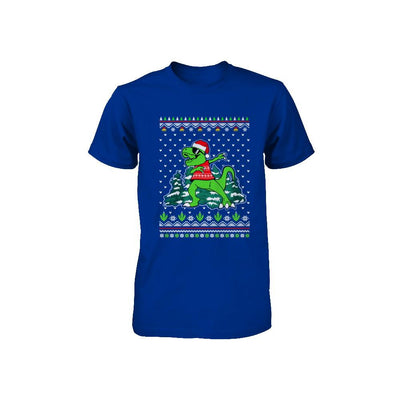 Funny Dab Dabbing Dinosaur Ugly Christmas Sweater Xmas Youth-Youth Shirt-
