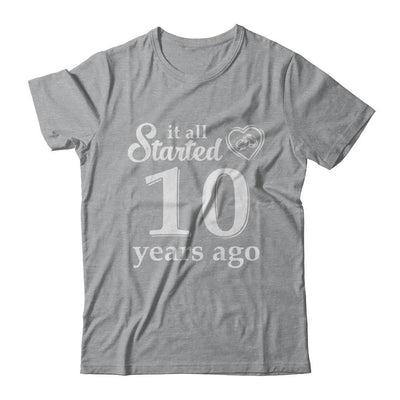 10Th Wedding Anniversary Married Couples 2011 Husband Wife-T-Shirt & Hoodie-Classic T-Shirt-Sport Grey