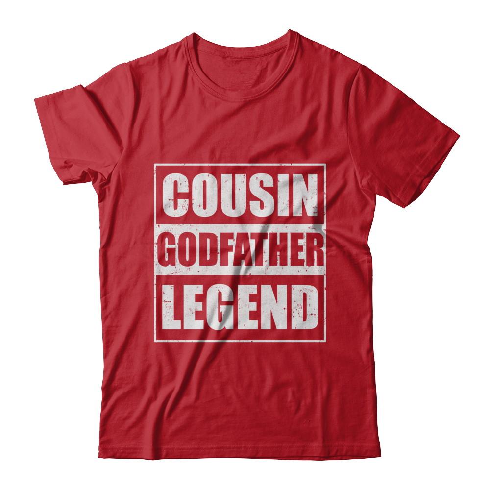 Cousin God-Father Legend Family Funny Fathers Day Gift-T-Shirt & Hoodie-Classic T-Shirt-Red