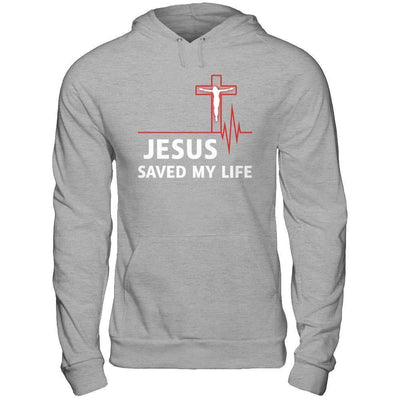 Jesus Saved My Life-T-Shirt & Hoodie-Pullover Hoodie-Sport Grey