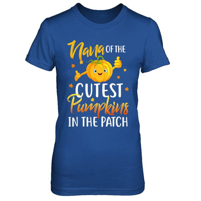 Halloween Nana Of Cutest Pumpkins In The Patch-T-Shirt & Hoodie-Women's T-Shirt-Royal