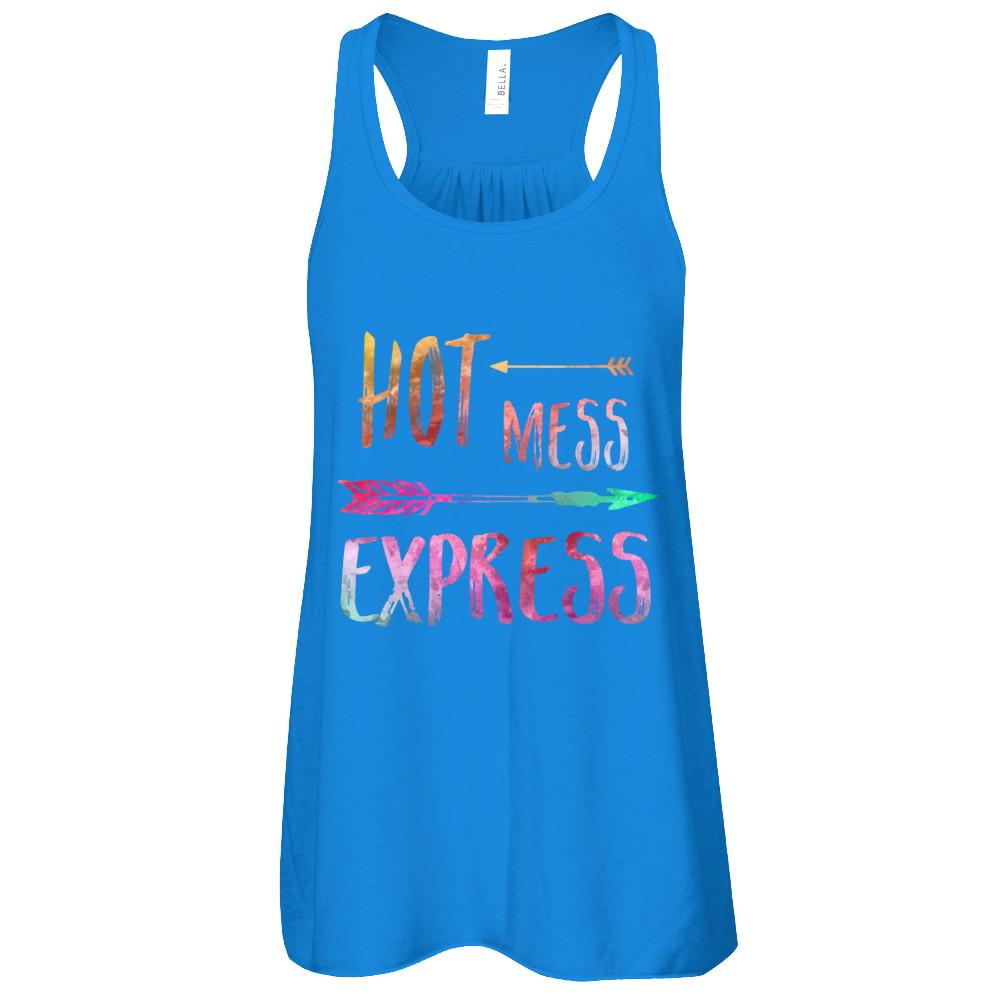 Hot Mess Express-T-Shirt & Tank Top-Women's Flowy Racerback Tank-True Royal