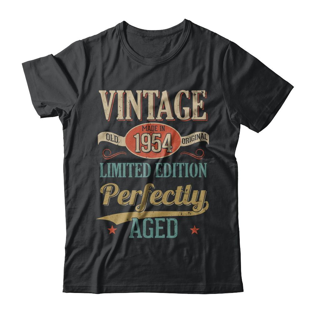 Vintage Premium Made In 1954 65Th Birthday Gift-T-Shirt & Hoodie-Classic T-Shirt-Black