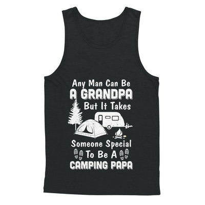 Camping Papa Grandpa Fathers Day Gift-T-Shirt & Hoodie-Unisex Tank-Black