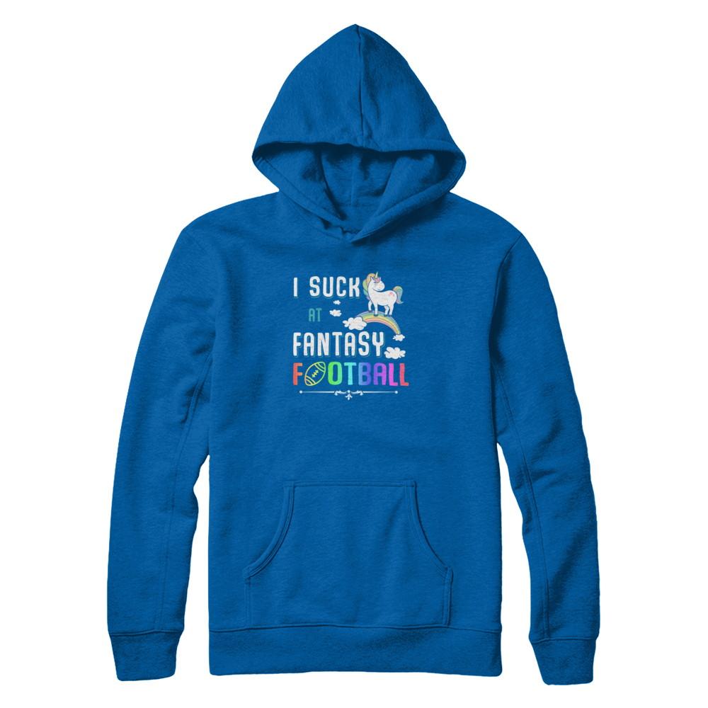 I Suck At Fantasy Football Unicorn-T-Shirt & Tank Top-Pullover Hoodie-Royal