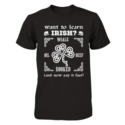 St Patrick's Day Whale Oil Beef Hooked-T-Shirt & Hoodie-Premium T-Shirt-Black