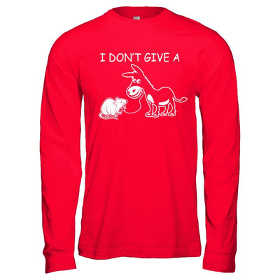 I Don't Give A Rats Funny-T-Shirt & Hoodie-Long Sleeve T-Shirt-Red