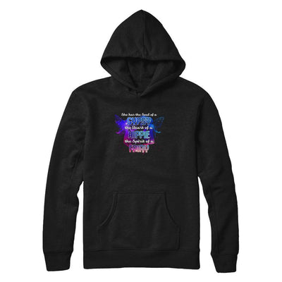 She Has The Soul Of Gypsy Heart Of A Hippie Spirit Of Fairy-T-Shirt & Tank Top-Pullover Hoodie-Black