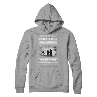 Freaking Awesome Brother He Was Born In August Sister-T-Shirt & Hoodie-Pullover Hoodie-Light Steel