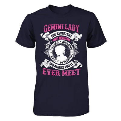 Gemini Lady The Sweetest Most Beautiful Love Amazing-T-Shirt & Hoodie-Premium T-Shirt-Midnight Navy