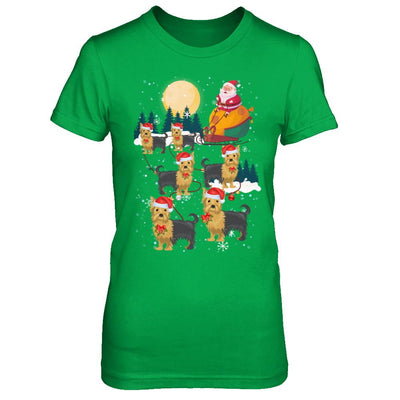 Dog Reindeer Yorkie Christmas Gift-T-Shirt & Sweatshirt-Women's T-Shirt-Irish Green