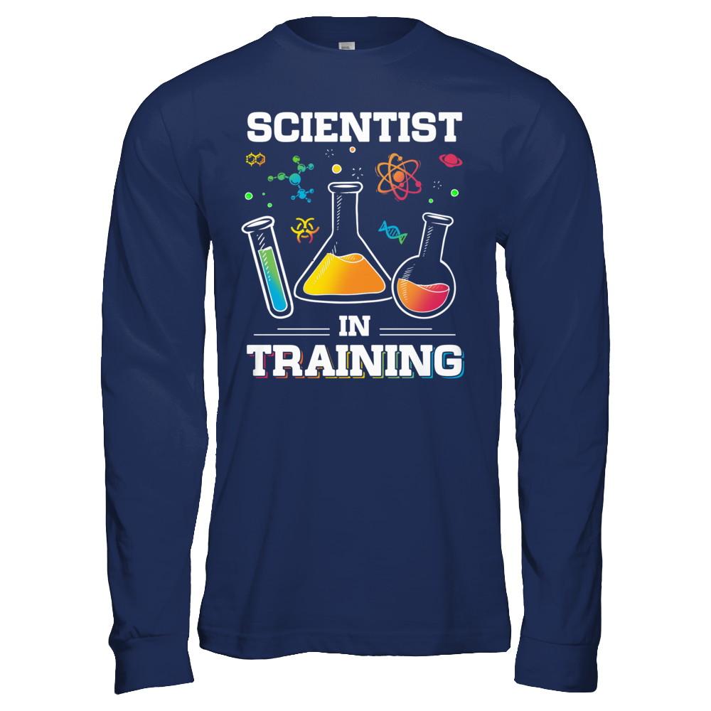 Scientist In Training Science-T-Shirt & Hoodie-Long Sleeve T-Shirt-Navy