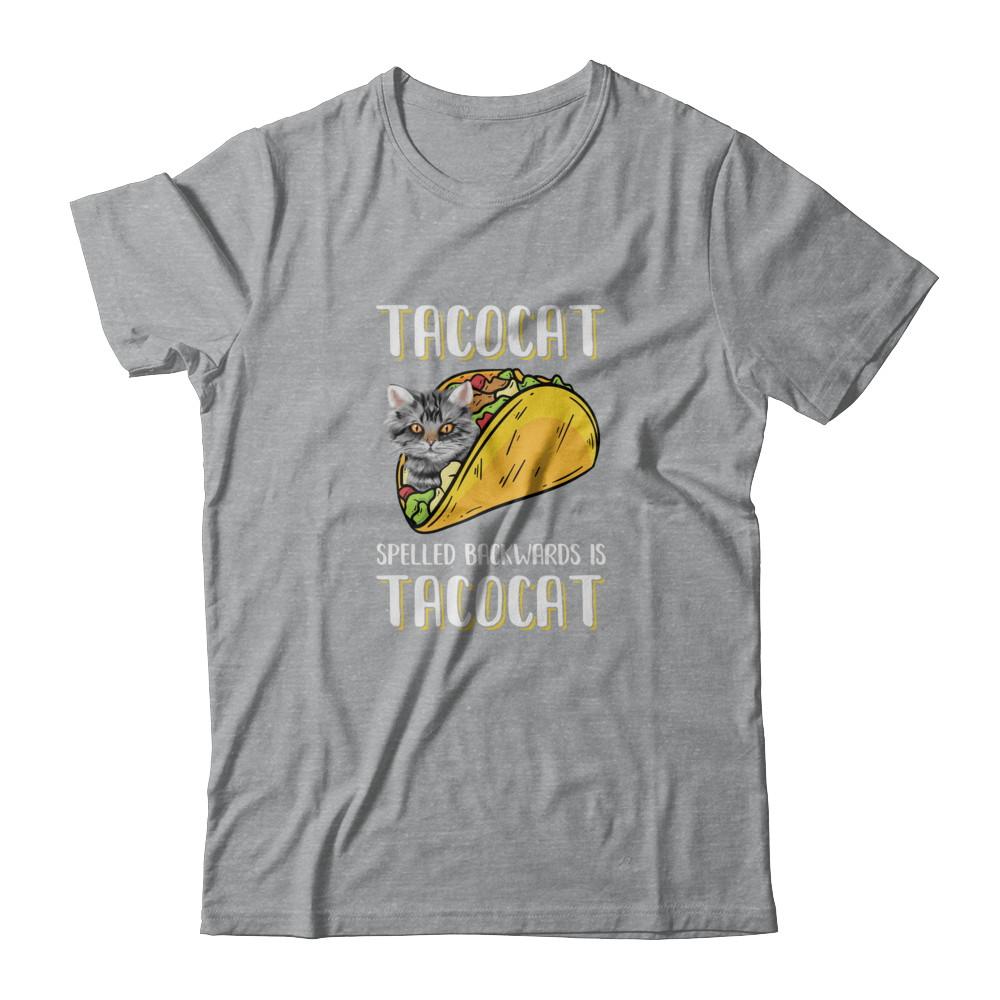 Tacocat Spelled Backwards Is Tacocat Tacos Cat-T-Shirt & Tank Top-Classic T-Shirt-Sport Grey
