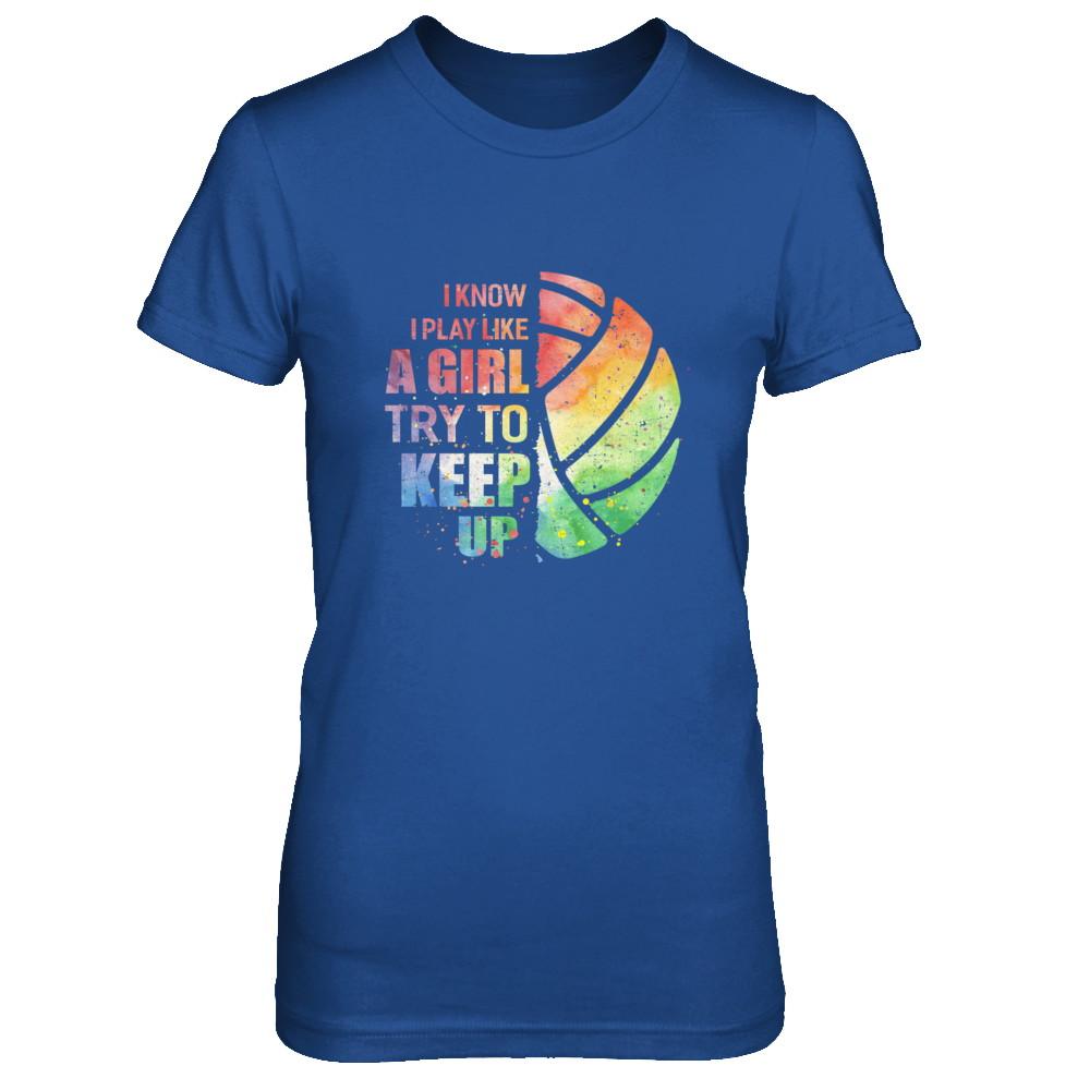 Yeah I Play Like A Girl Volleyball Girl-T-Shirt & Hoodie-Women's T-Shirt-Royal