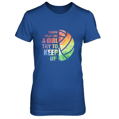 Yeah I Play Like A Girl Volleyball Girl-T-Shirt & Hoodie-Women's T-Shirt-Royal