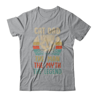 Cat Dad The Man The Myth Legend Fathers Day Gift Daddy-T-Shirt & Hoodie-Classic T-Shirt-Sport Grey