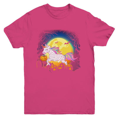 Halloween Pumpkin Unicorn Gift For Kids Girls Youth-Youth Shirt-Youth T-Shirt-Heliconia
