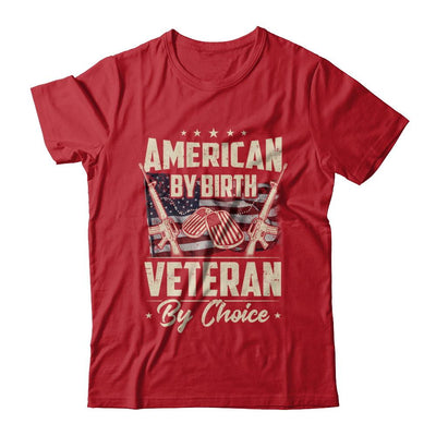 Proud An American By Birth Veteran By Choice-T-Shirt & Hoodie-Classic T-Shirt-Red