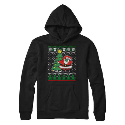 Dabbing Santa Ugly Sweater Christmas-T-Shirt & Sweatshirt-Pullover Hoodie-Black