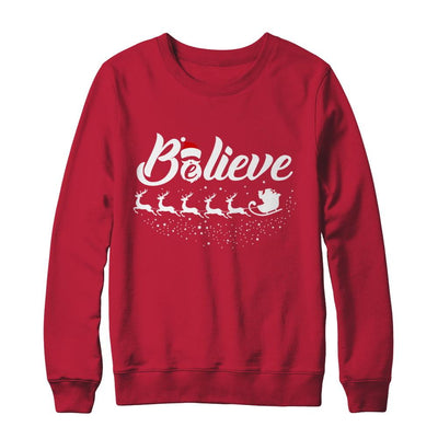 Believe Best Santa Christmas Gifts-T-Shirt & Sweatshirt-Crewneck Sweatshirt-Red