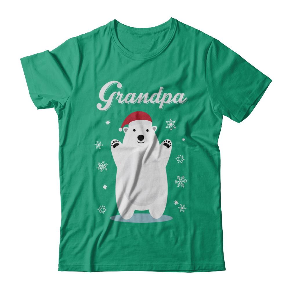 Grandpa Bear Christmas Santa Pajamas-T-Shirt & Sweatshirt-Classic T-Shirt-Kelly Green