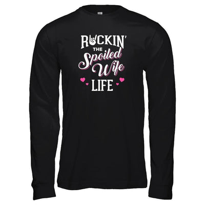 Rockin' The Spoiled Wife Life-T-Shirt & Tank Top-Long Sleeve T-Shirt-Black