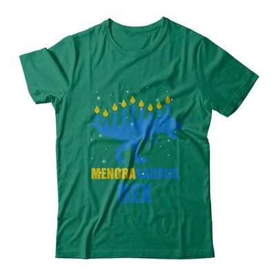 Hanukkah Dinosaur Tyrannosaurus Rex Menorah Menorasaurus-T-Shirt & Sweatshirt-Classic T-Shirt-Kelly Green