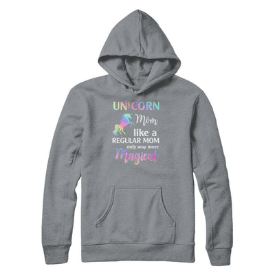 Unicorn Mom Like A Regular Mom Birthday Gift Mothers Day-T-Shirt & Tank Top-Pullover Hoodie-Light Steel