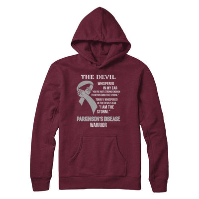 I Am The Storm Support Parkinson's Disease Awareness Warrior Gift-T-Shirt & Hoodie-Pullover Hoodie-Maroon
