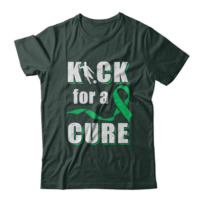 Kick For A Cure Soccer Green Liver Cancer Lymphoma Awareness-T-Shirt & Hoodie-Classic T-Shirt-Forest Green