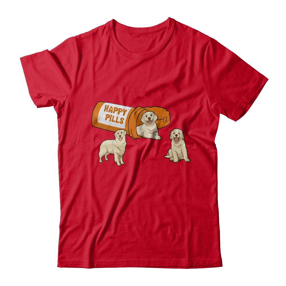 Retrievers Labrador Golden Happy Pills-T-Shirt & Hoodie-Premium T-Shirt-Red
