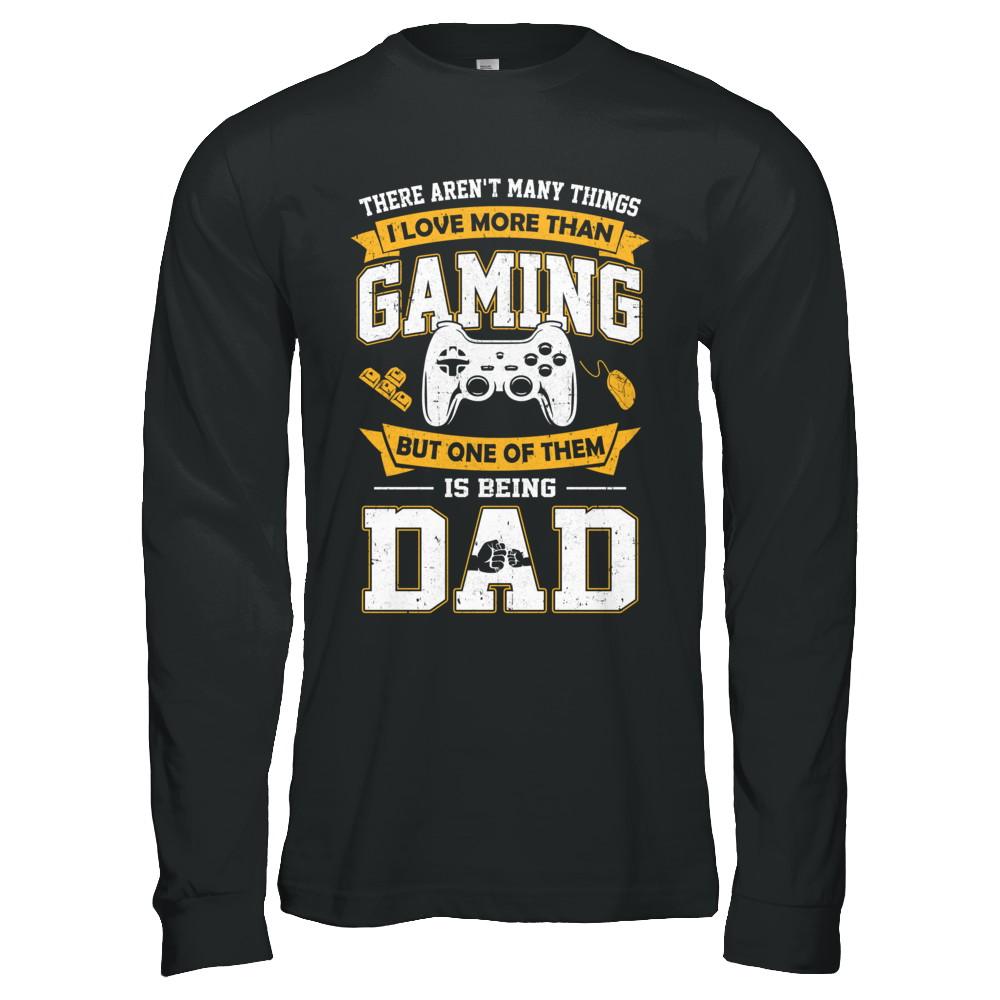 Video Game Gaming Dad Funny Fathers Day Gifts-T-Shirt & Hoodie-Long Sleeve T-Shirt-Black