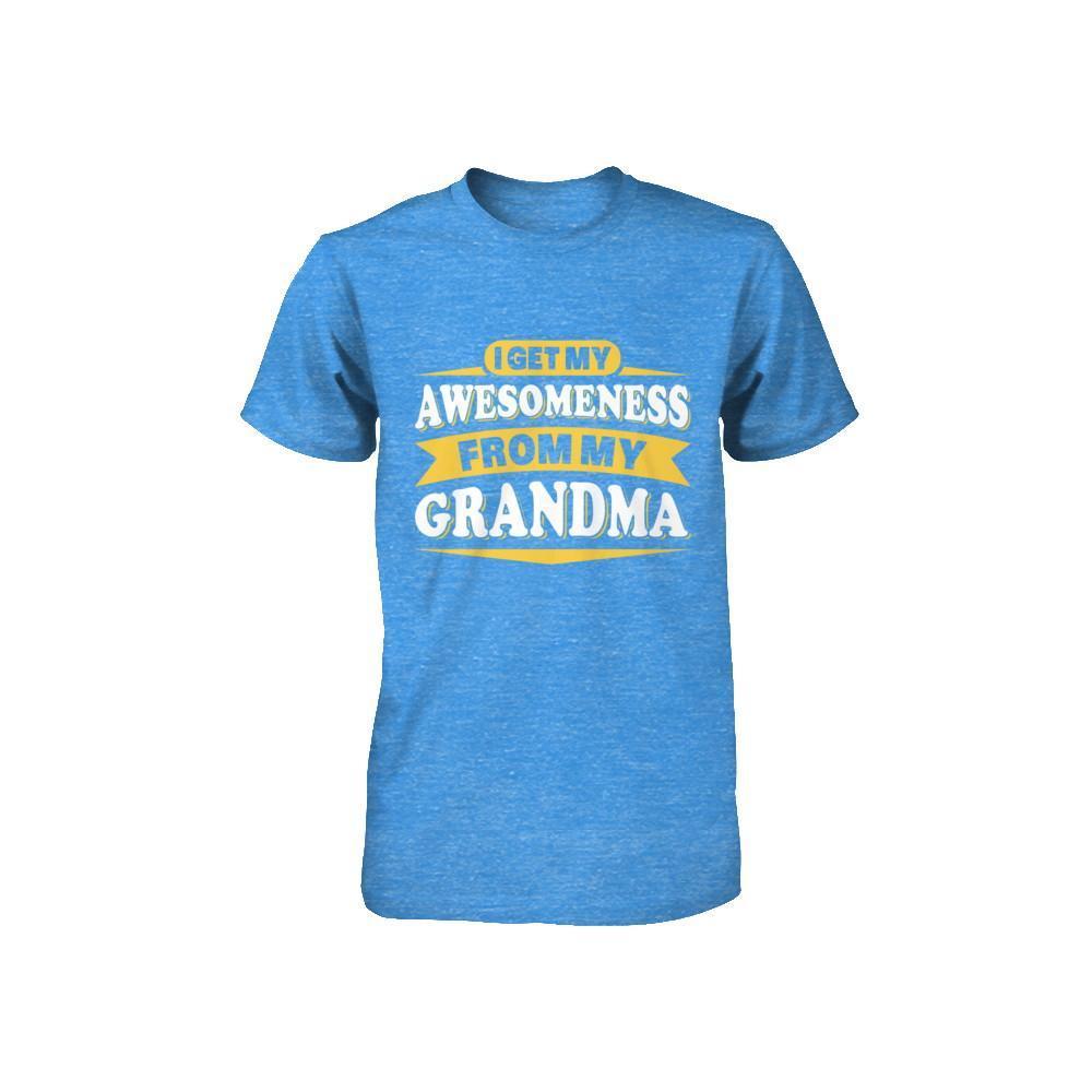 I Get My Awesomeness From My Grandma Youth-Youth Shirt-Youth T-Shirt-True Royal Triblend