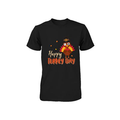 Happy Turkey Day Funny Thanksgiving Gift Youth-Youth Shirt-Toddler T-Shirt-Black