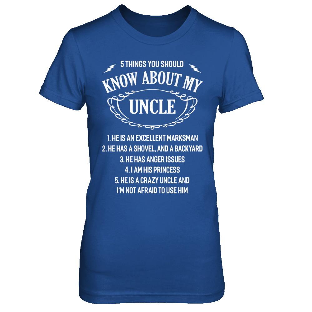 5 Things You Should Know About My Uncle Niece-T-Shirt & Sweatshirt-Women's T-Shirt-Royal