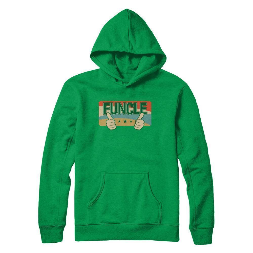 Vintage Retro Funcle Funny Uncle Only Cooler-T-Shirt & Sweatshirt-Pullover Hoodie-Irish Green