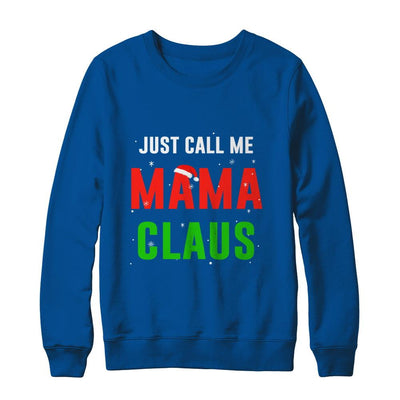 Santa Mama Claus Matching Family Christmas Pajamas-T-Shirt & Sweatshirt-Crewneck Sweatshirt-Deep Royal