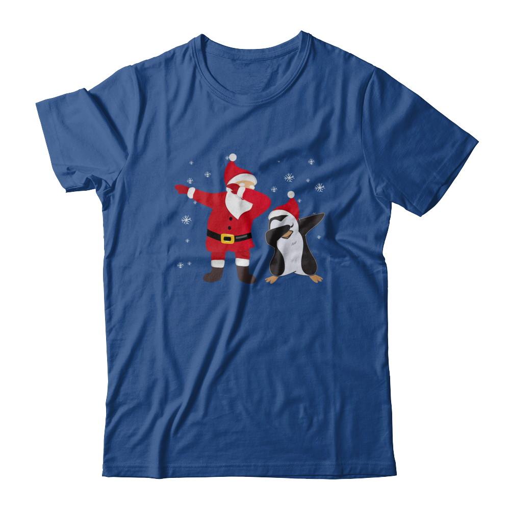 Dabbing Santa Penguin Funny Dab Dance Christmas Gift-T-Shirt & Hoodie-Classic T-Shirt-Royal