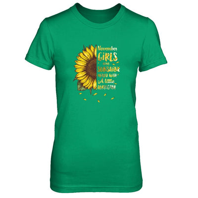 November Girls Are Sunshine Mixed With A Little Hurricane-T-Shirt & Tank Top-Women's T-Shirt-Irish Green