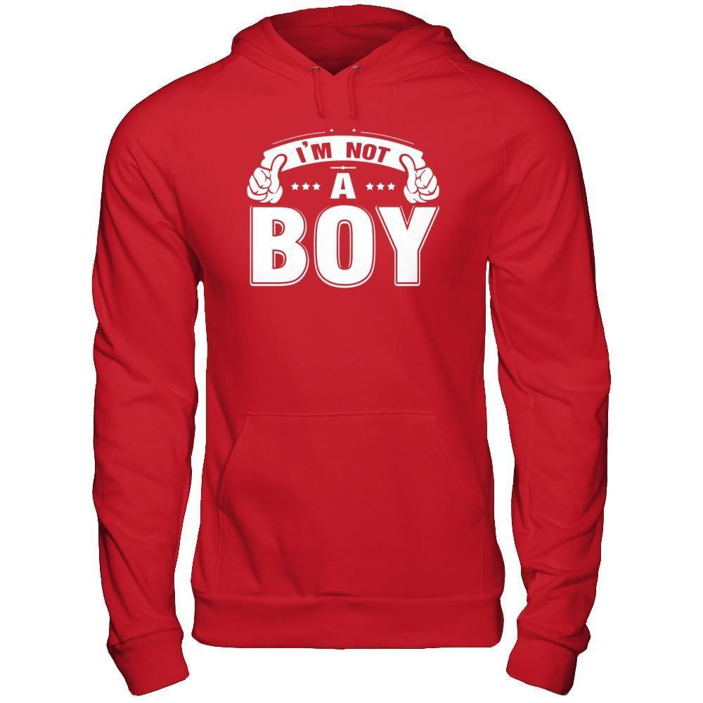 I'm Not A Boy-T-Shirt & Hoodie-Pullover Hoodie-Red
