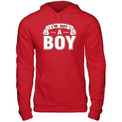 I'm Not A Boy-T-Shirt & Hoodie-Pullover Hoodie-Red